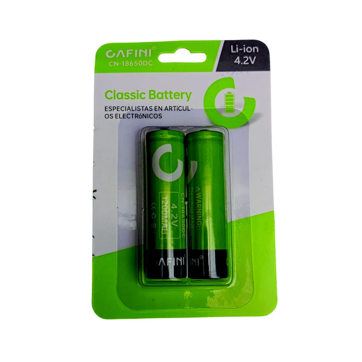 CAFINI - Pack de Baterías Recargables Cafini 1200 mah 4.2v 18650DC