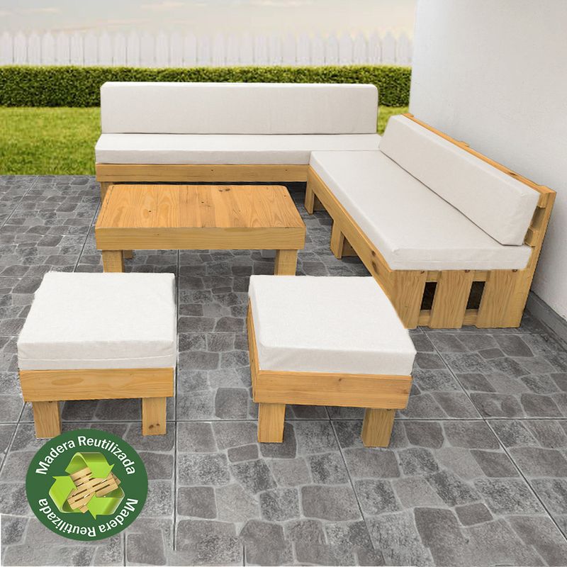 MOVENDA - Juego de terraza Falco 6 personas con mesa Movenda