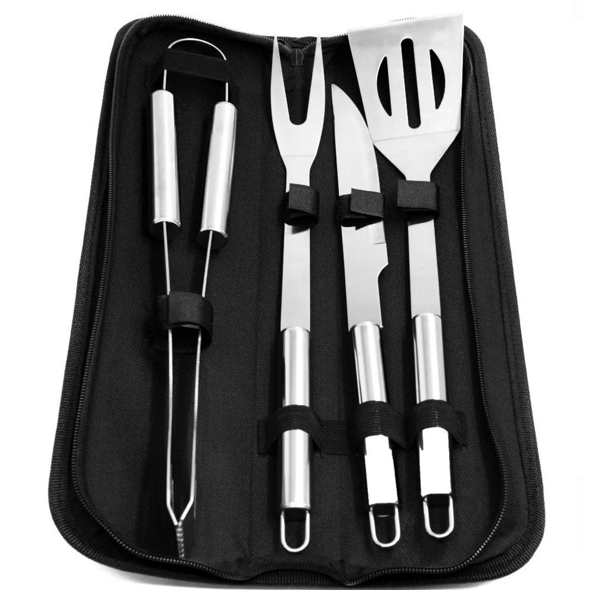GENERICO - Set de 4 Utensilios Para Parrilla Mas Estuche