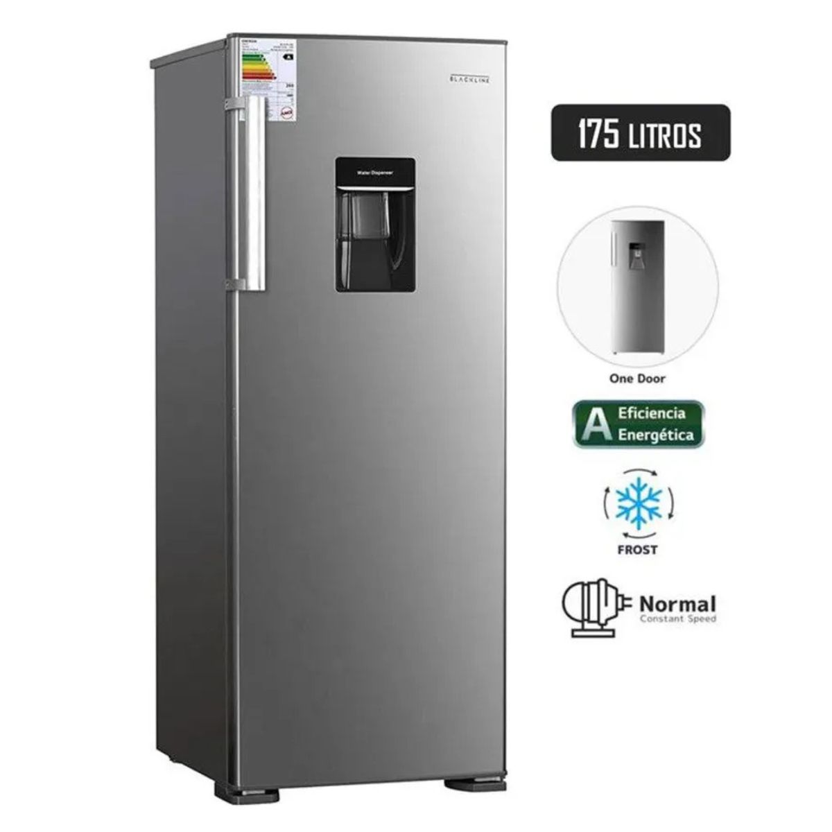 BLACKLINE - Refrigerador BLACKLINE 175L Frost 1PD Inox