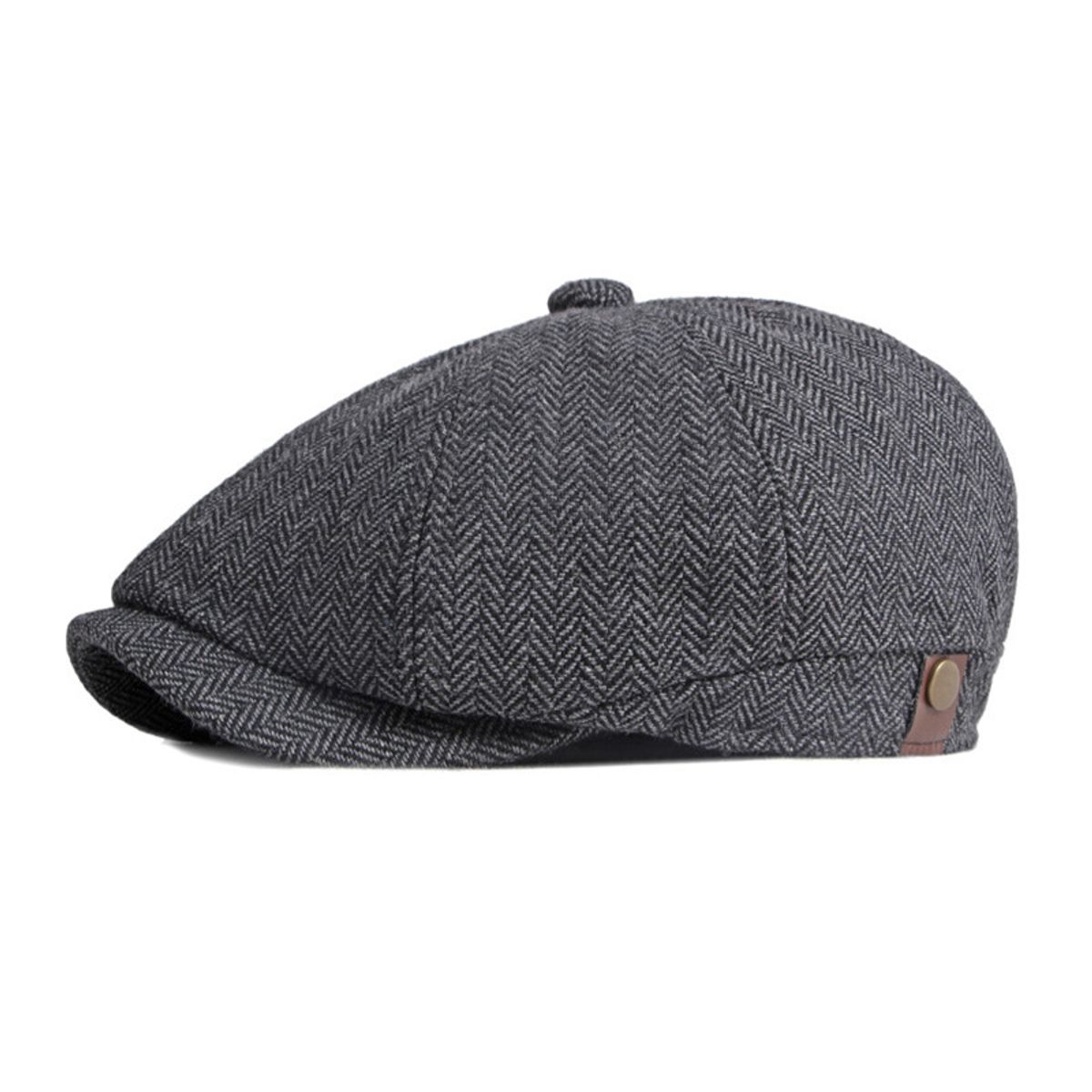 KAST PE - Boina Gorra Hombre Modelo Beck Jaspeado Gris Oscuro - Talla M