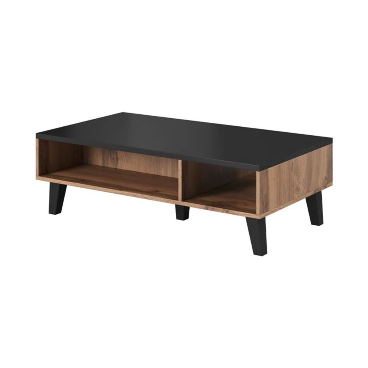 TU MESITA - Mesa de centro Multiusos Debora color Negro/Castaño TU MESITA