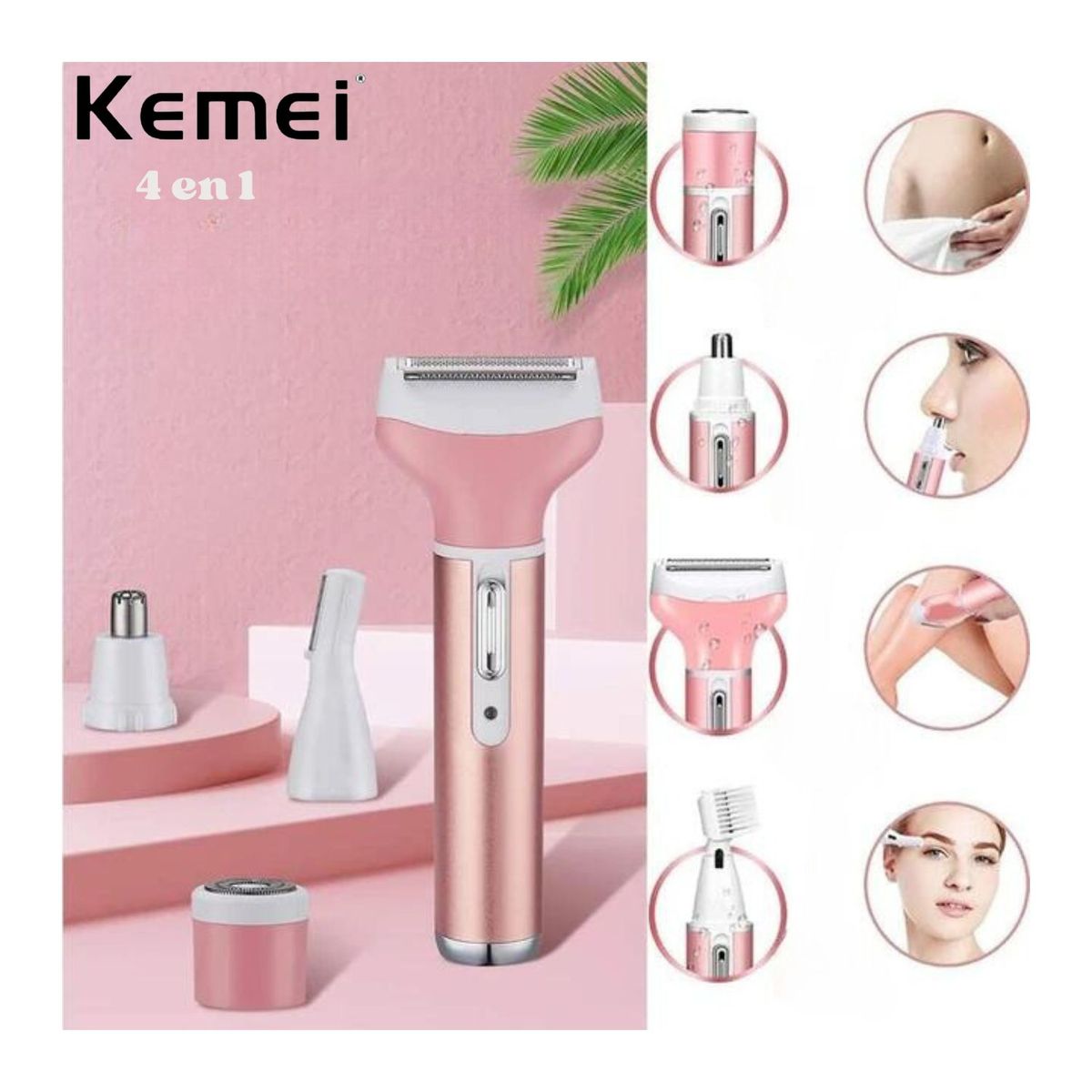 ROHS - Depiladora para Dama KEMEI 4 en 1