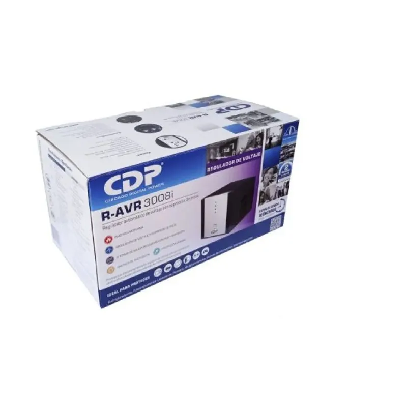 CDP - ESTABILIZADOR CDP R-AVR3008i 3000VA/2400W 8 SALIDAS