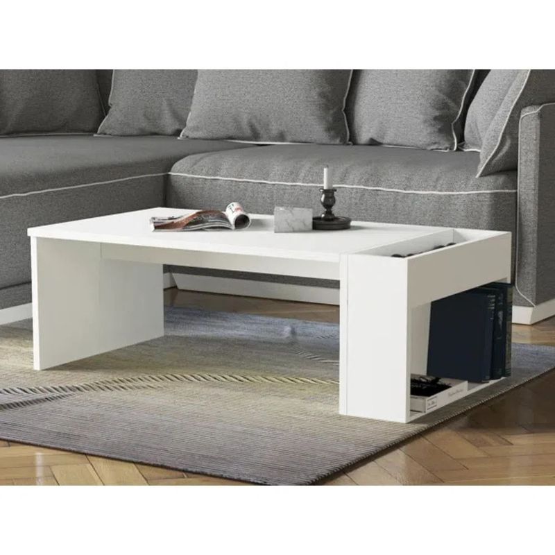 TU MESITA - Mesa de centro Moderna Atila color Blanco TU MESITA
