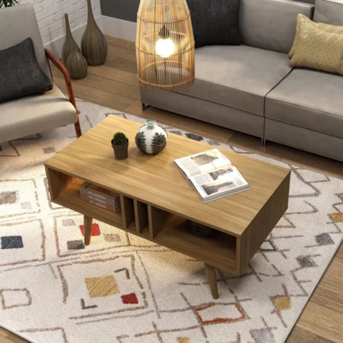 TU MESITA - Mesa de Centro Vintage Moderna Mike 90cm TU MESITA