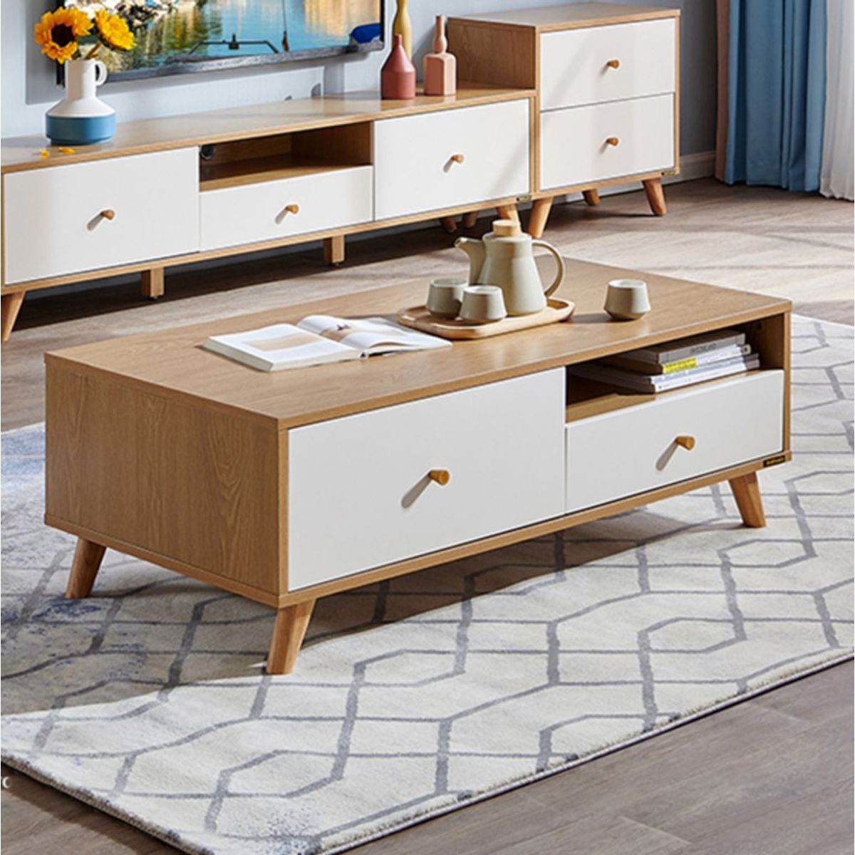 TU MESITA - Mesa de Centro Vintage Fatima 120cm TU MESITA