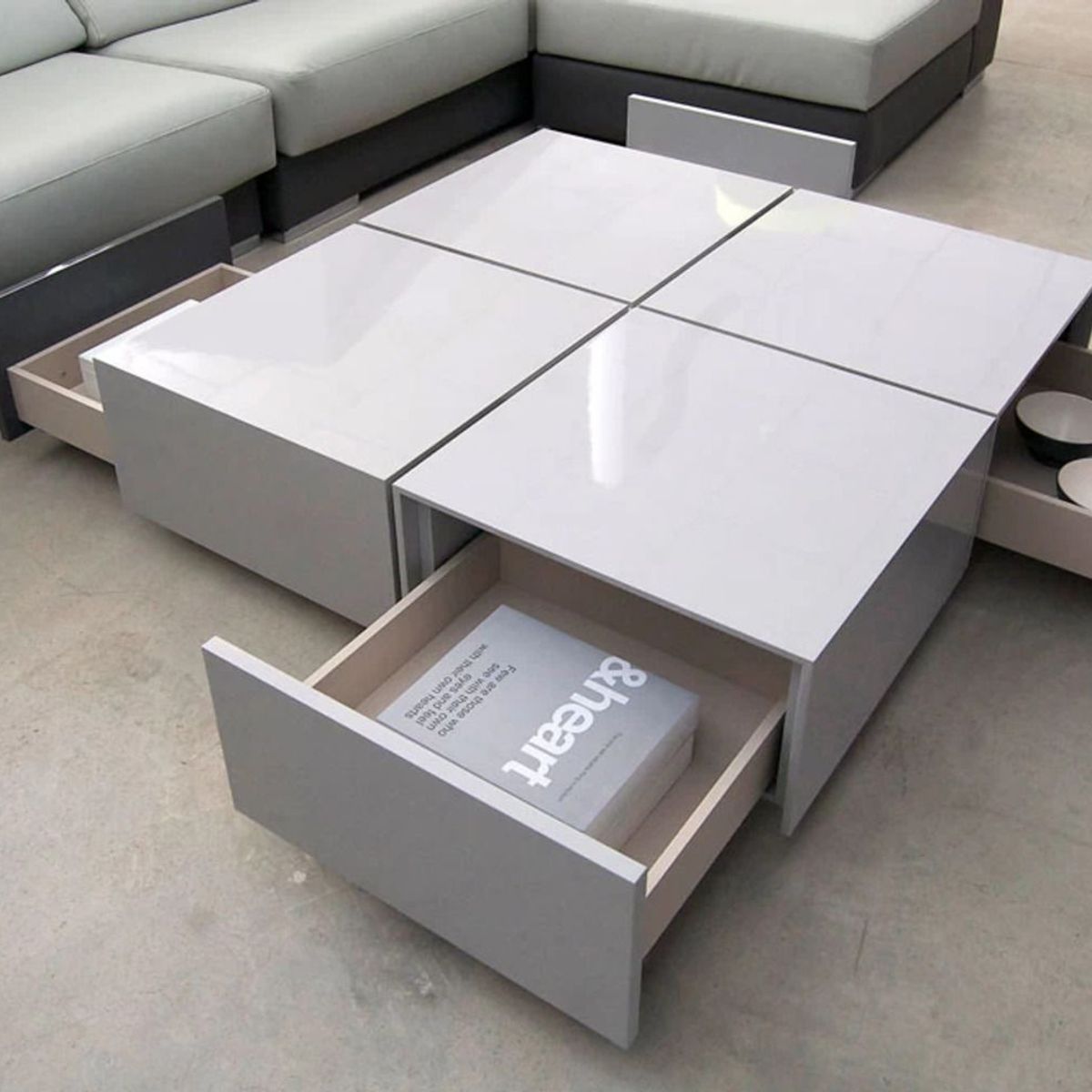 TU MESITA - Mesa de Centro Contemporánea Matta Blanco 100 cm TU MESITA