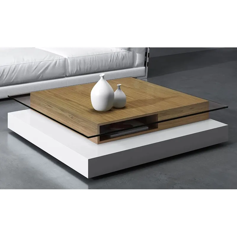 TU MESITA - Mesa de Centro Contemporánea Martel Marrón 110 cm TU MESITA