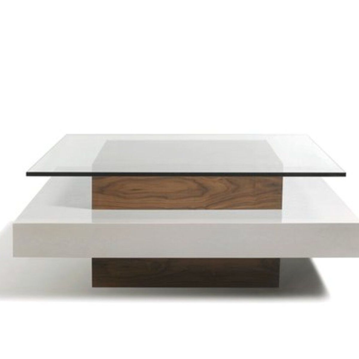 TU MESITA - Mesa de Centro Contemporánea Bimba Blanco-Marrón 99cm TU MESITA