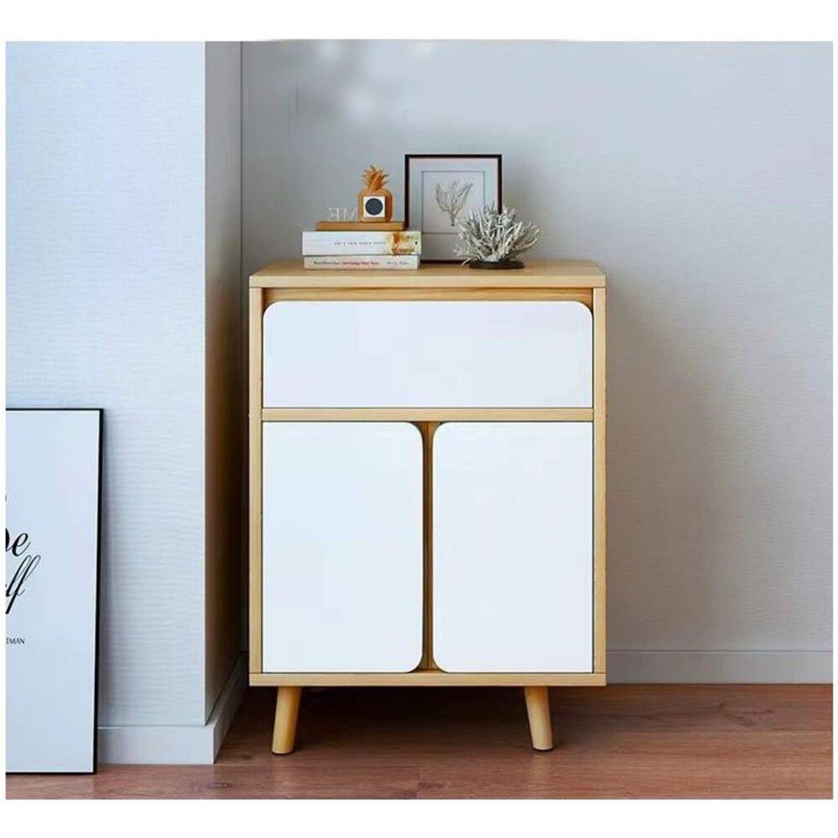 TU MESITA - Mesa Lateral Minimalista Kai Marrón 70cm TU MESITA