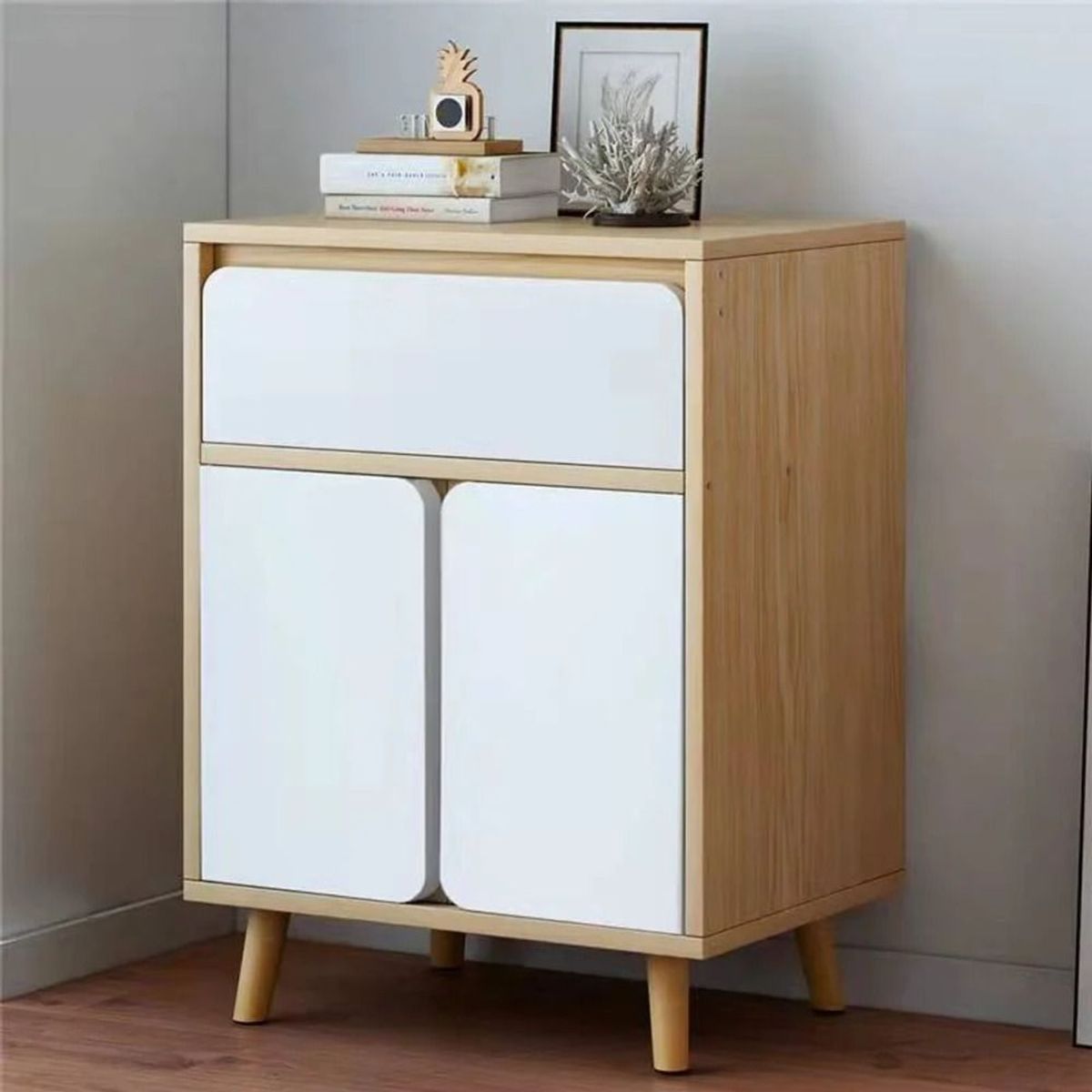 TU MESITA - Mesa Lateral Minimalista Kai Marrón 70cm TU MESITA