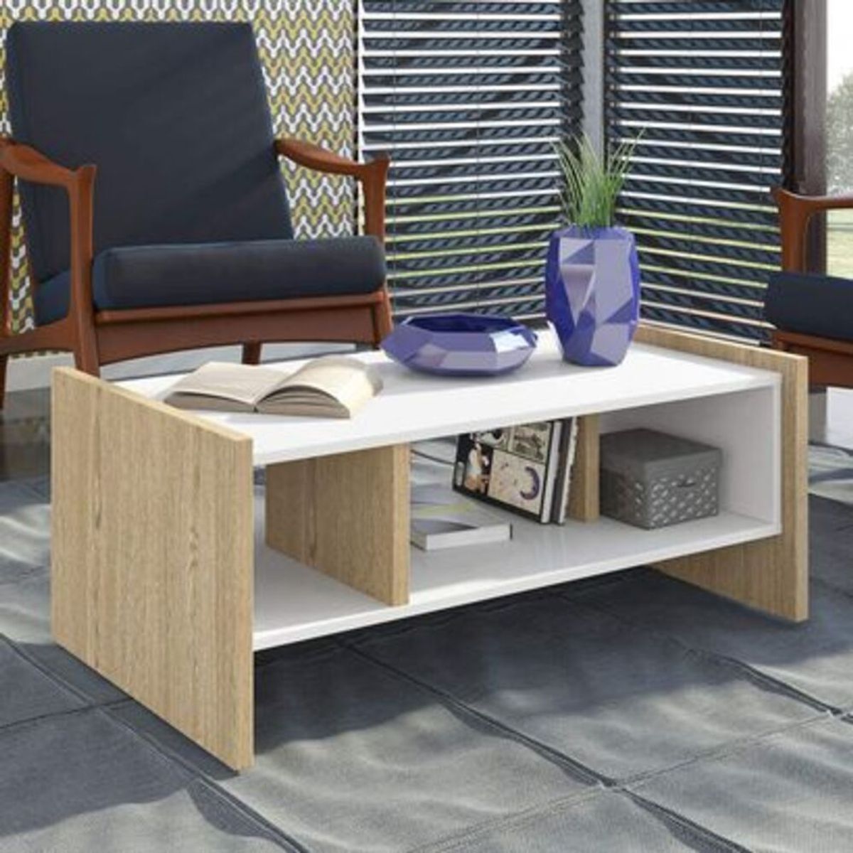 TU MESITA - Mesa de Centro Itza Marrón 90cm TU MESITA