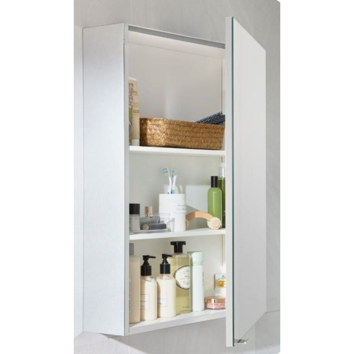 PELIKANO - mueble organizador gabinete con espejo blanco