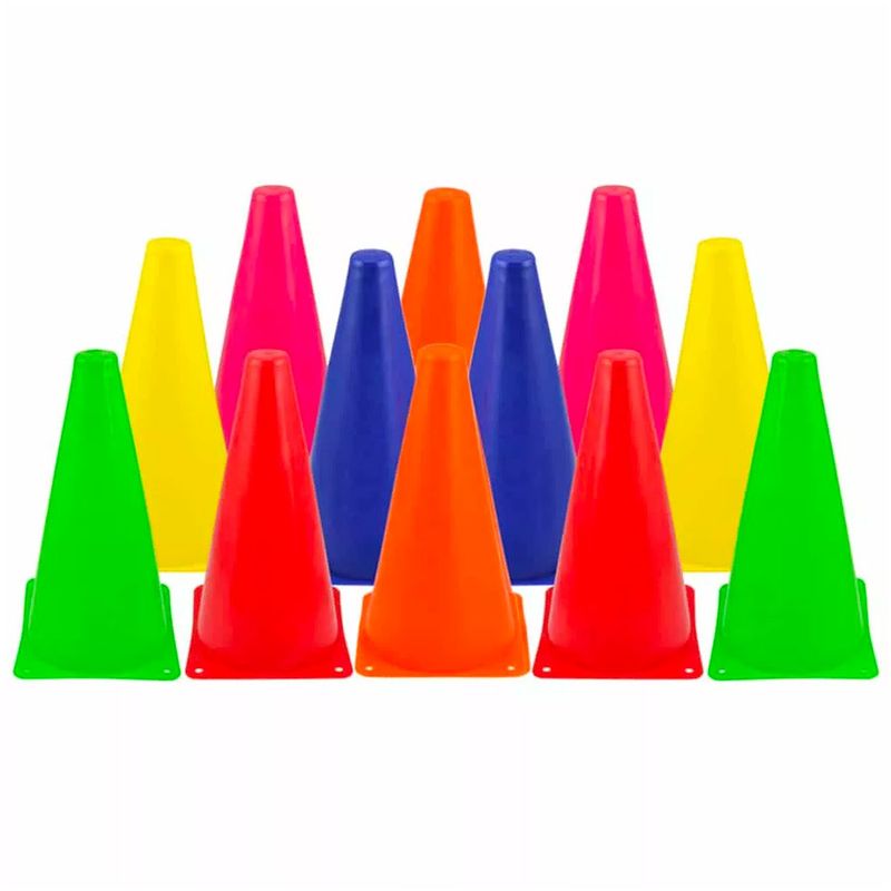 GENERICO - Conos para entrenamiento X12 futbolrunning gimnasia 25cm