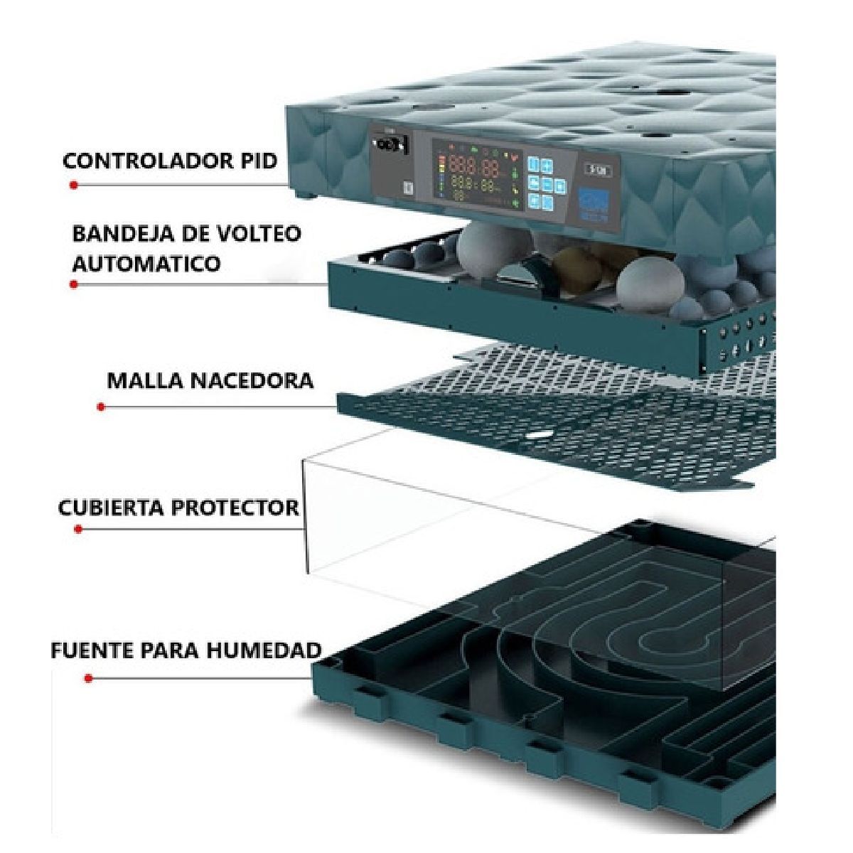 CAIM - INCUBADORA DE 128 HUEVOS MARCA CAIM INCUBADORAS FULL AUTOMÁTICA