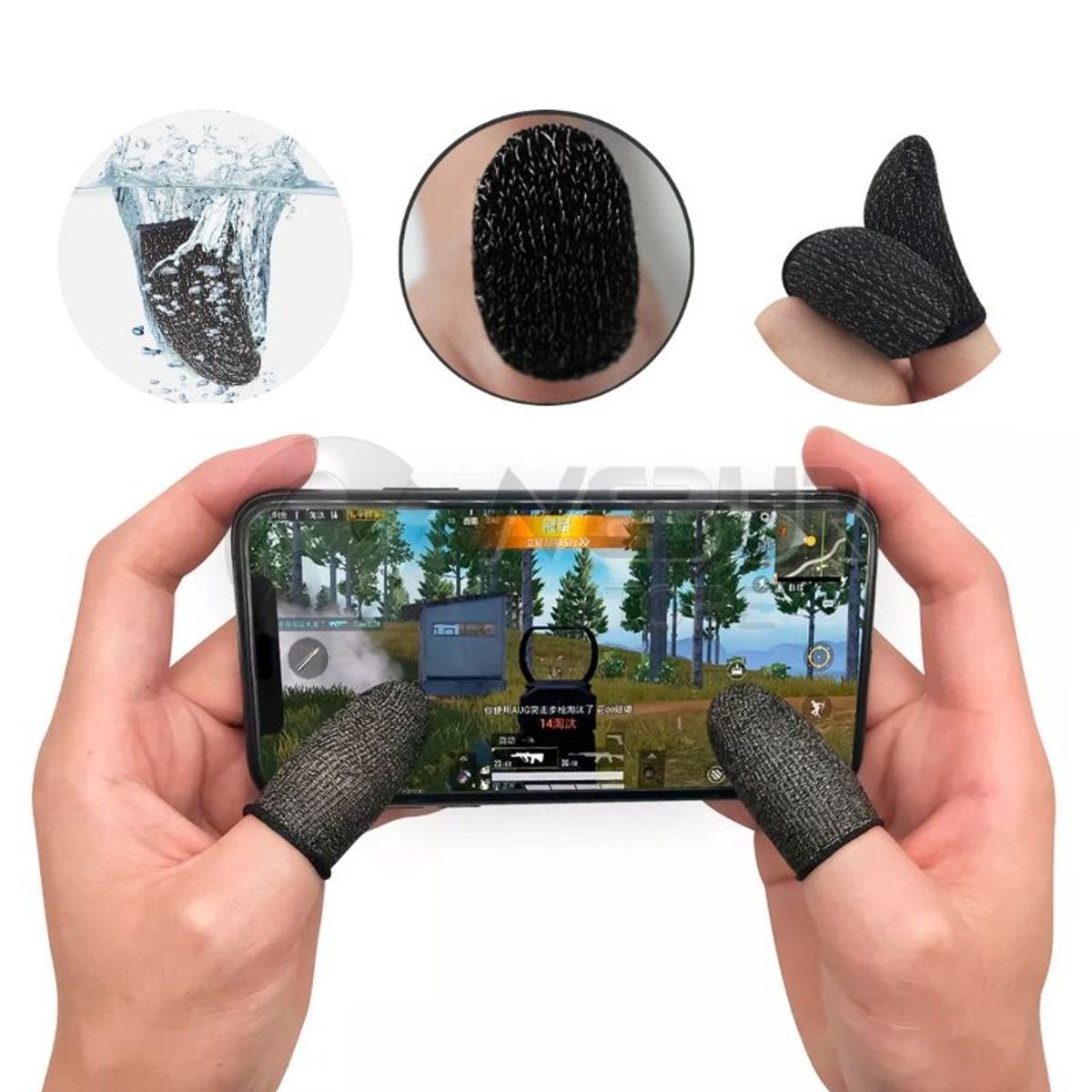 GENERICO - Dedales Gamer Para jugar en Celular o Tablet - gris