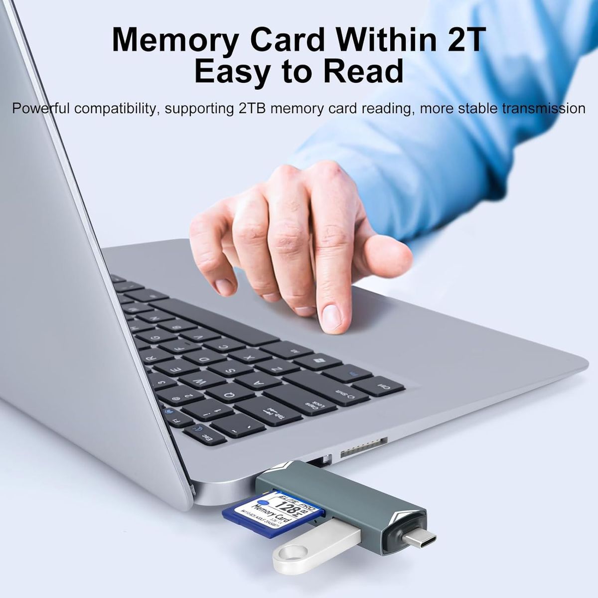 OEM - Lector de tarjetas 6 en 1 OTG Memorias SD -TF USB 3.0 /Tipo C /USB