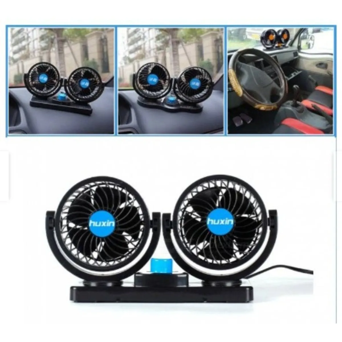 GENERICO - Ventilador  Portatil 12v para  Auto 360 Turbo Giratorio Graduable