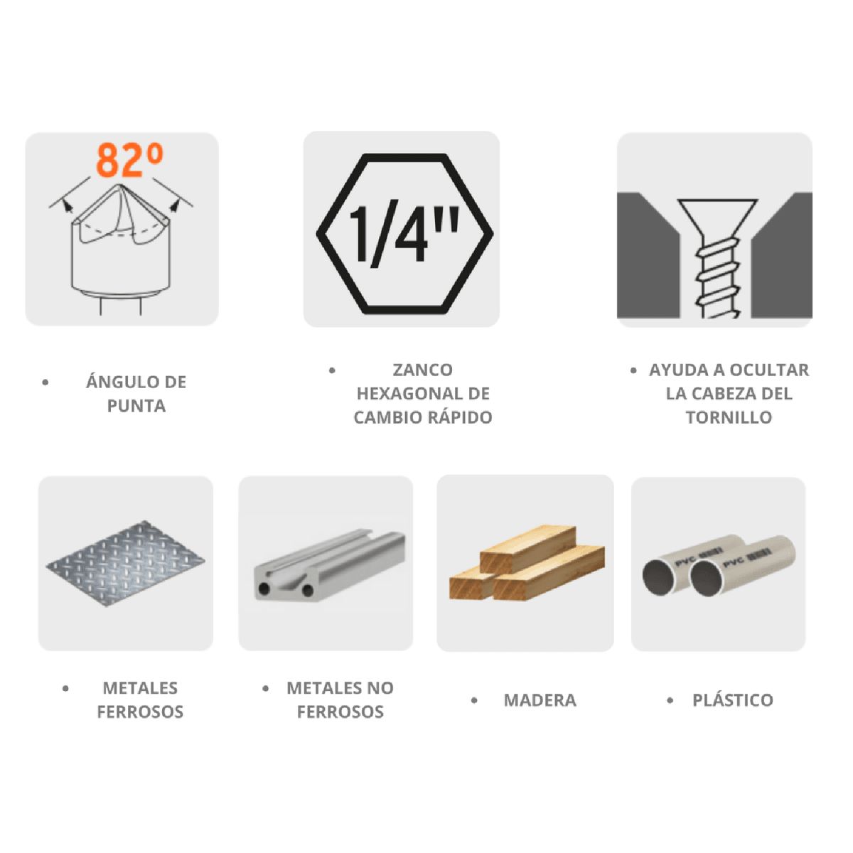 TRUPER - Juego de 3 avellanadores para metal truper