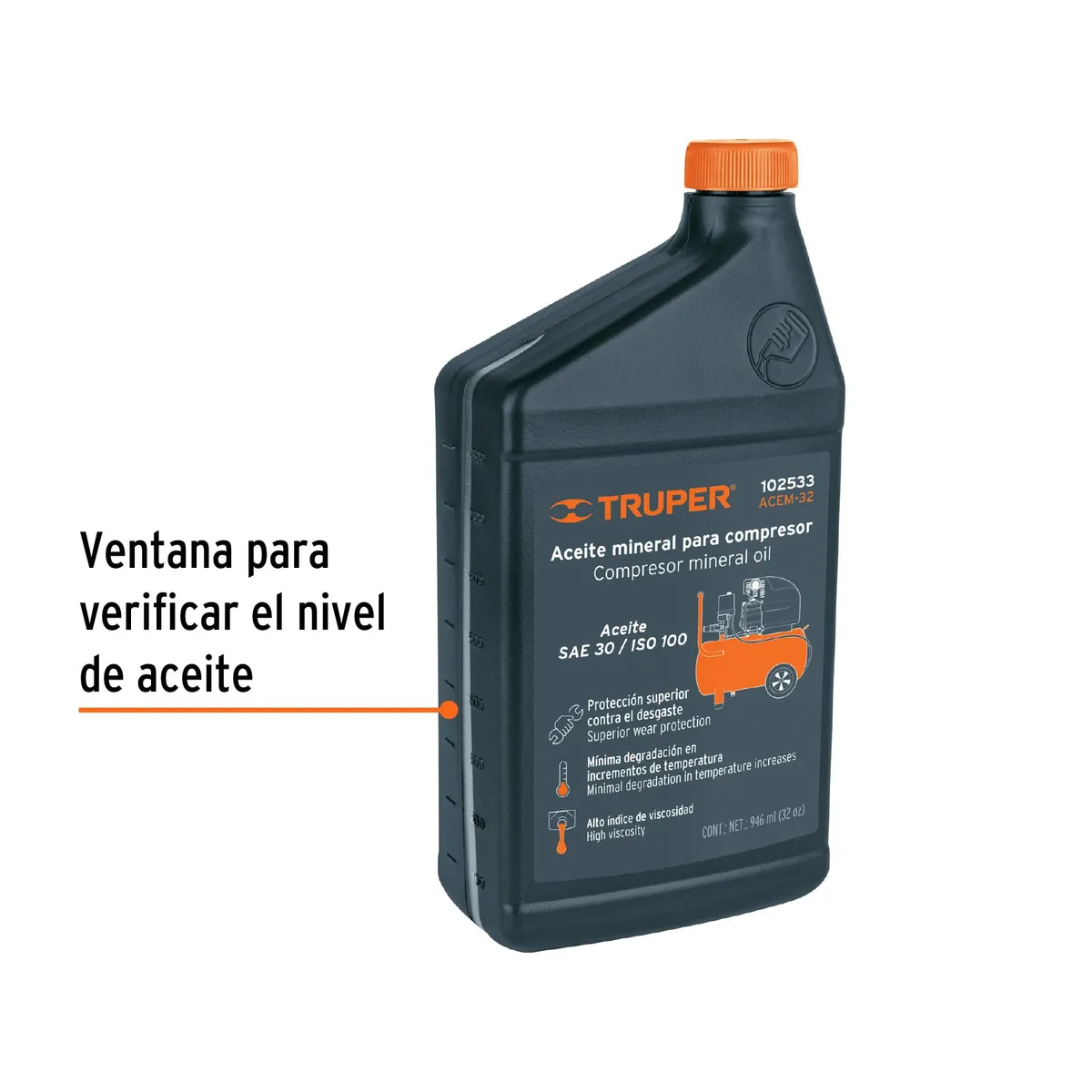 TRUPER - Aceite mineral para compresoras 1 litro truper