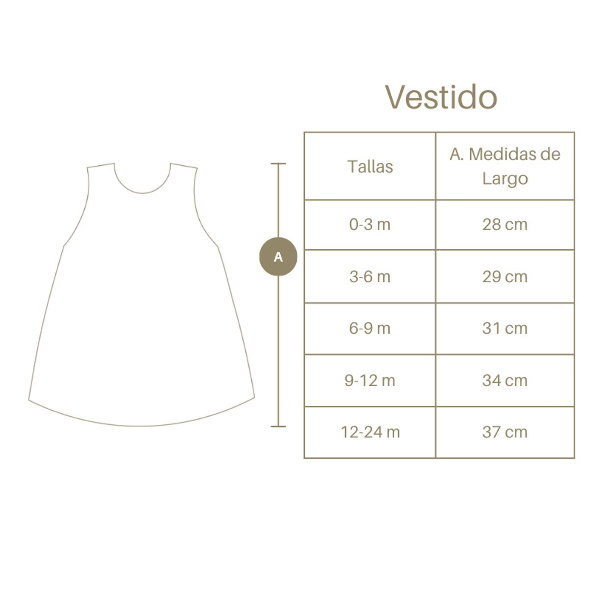 WAWA PIMA - VESTIDO CUADRIVERDE PARA BEBÉ 100%  ALGODÓN PIMA