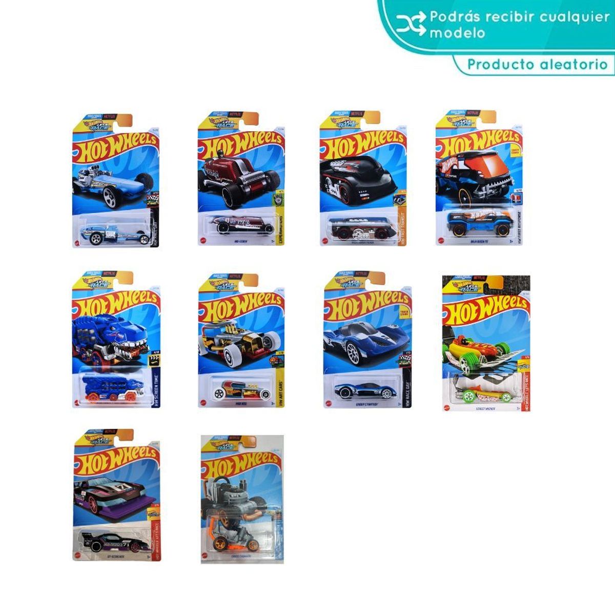 HOT WHEELS - Hot Wheels lets race serie Netflix 2024 Surtido