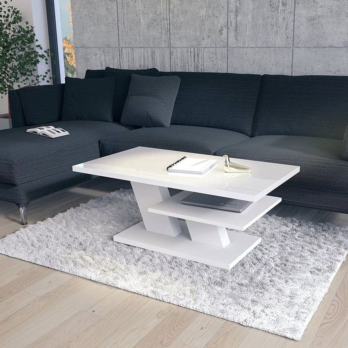 TU MESITA - Mesa de Centro Elegante Lola color Blanco TU MESITA