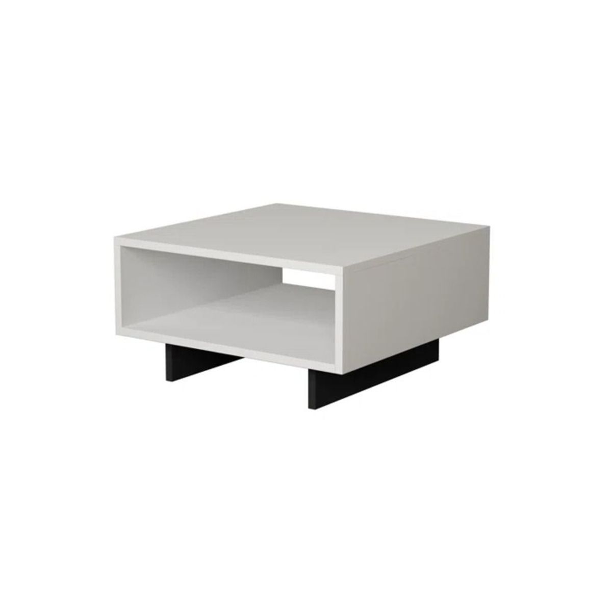 TU MESITA - Mesa de Centro Logan color Blanco/Negro TU MESITA