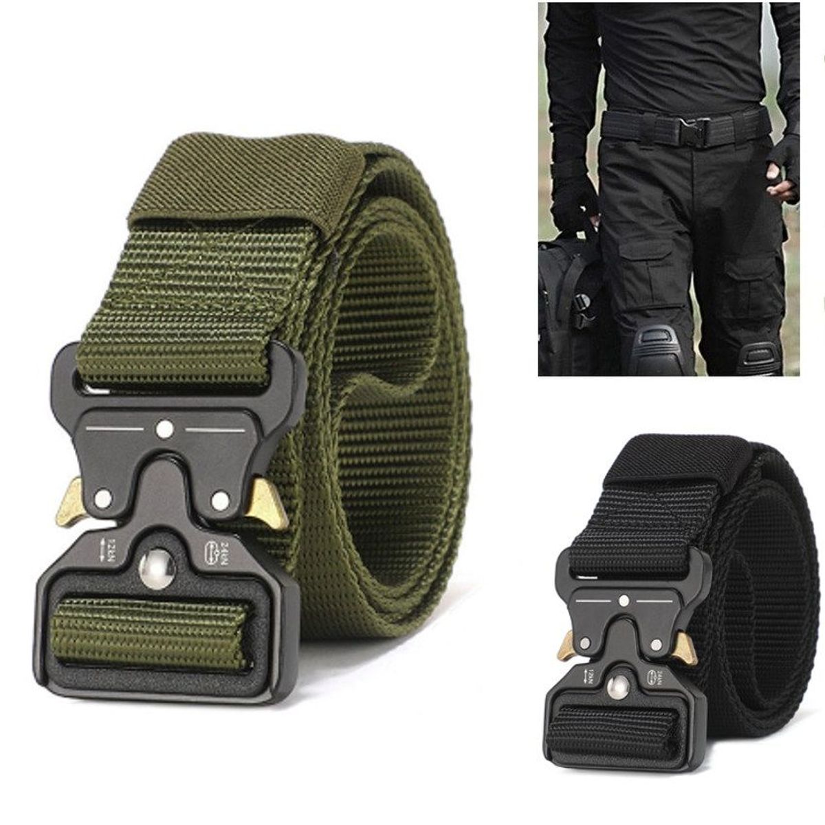 GENERICO - Correas Hombre Cinturon Urbano Ajustable C Sistema De Liberacion