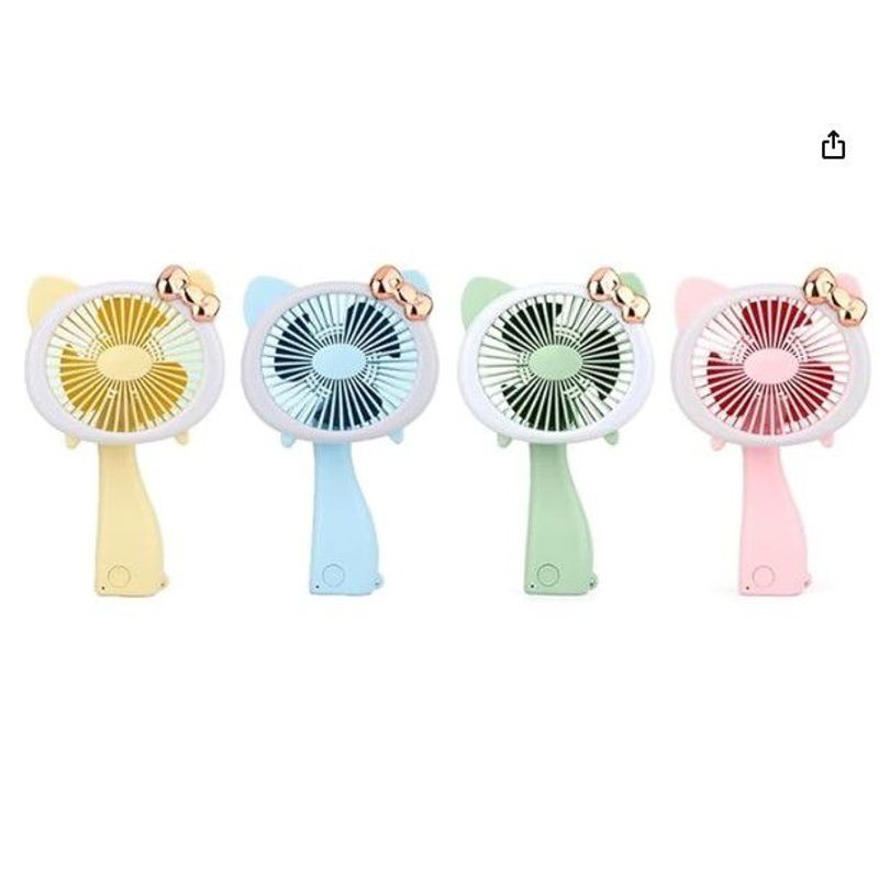 GENERICO - Ventilador portátil con base diseño kawaii