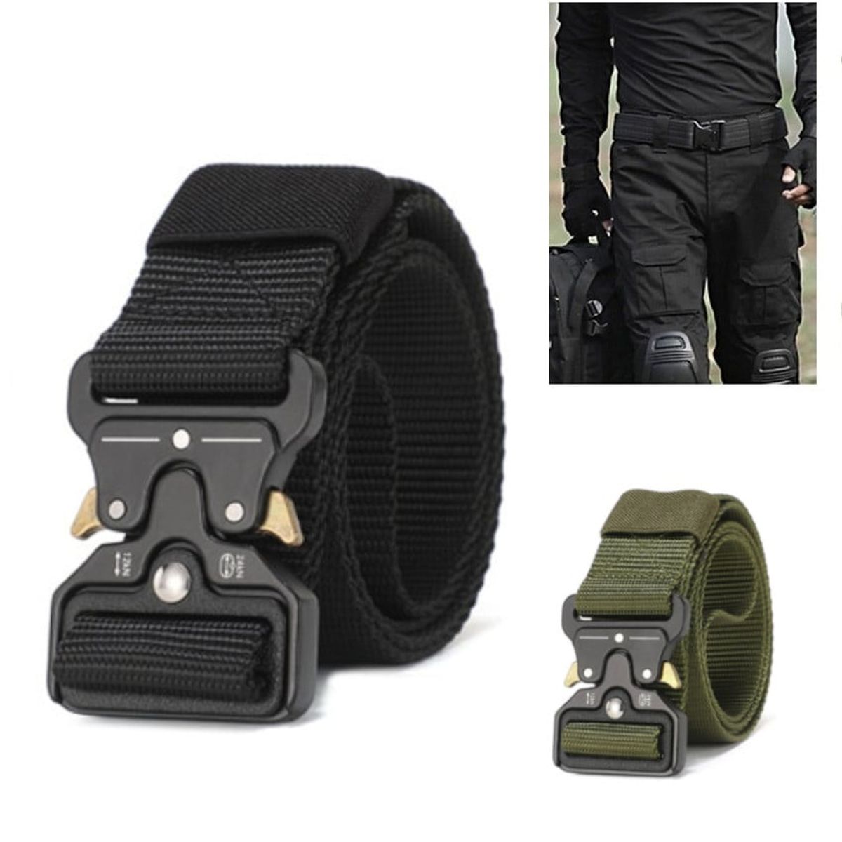 GENERICO - Correas Hombre Cinturon Urbano Ajustable C Sistema De Liberacion