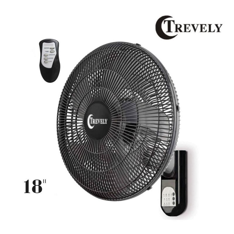 TREVELY - VENTILADOR DE PARED 80W CON CONTROL REMOTO TREVELY