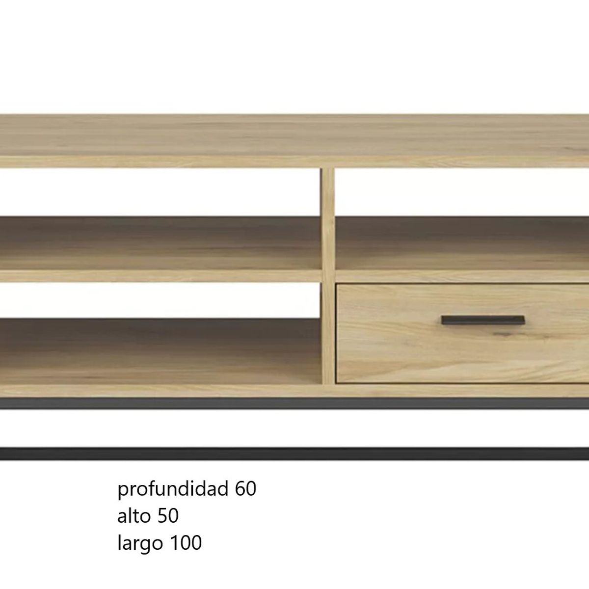 TU MESITA - Mesa de Centro 1 cajón mas repisas Boston color Duna TU MESITA