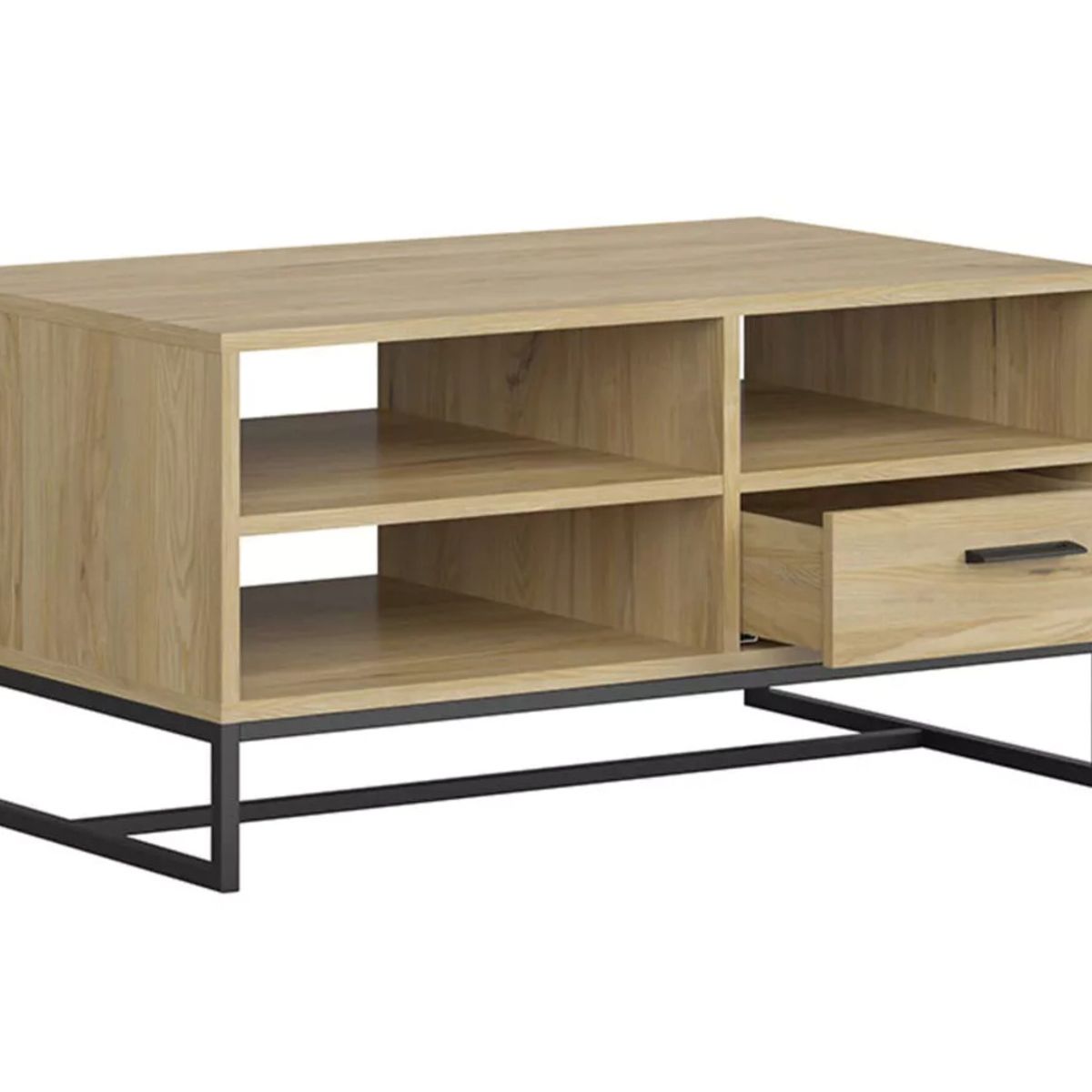 TU MESITA - Mesa de Centro 1 cajón mas repisas Boston color Duna TU MESITA