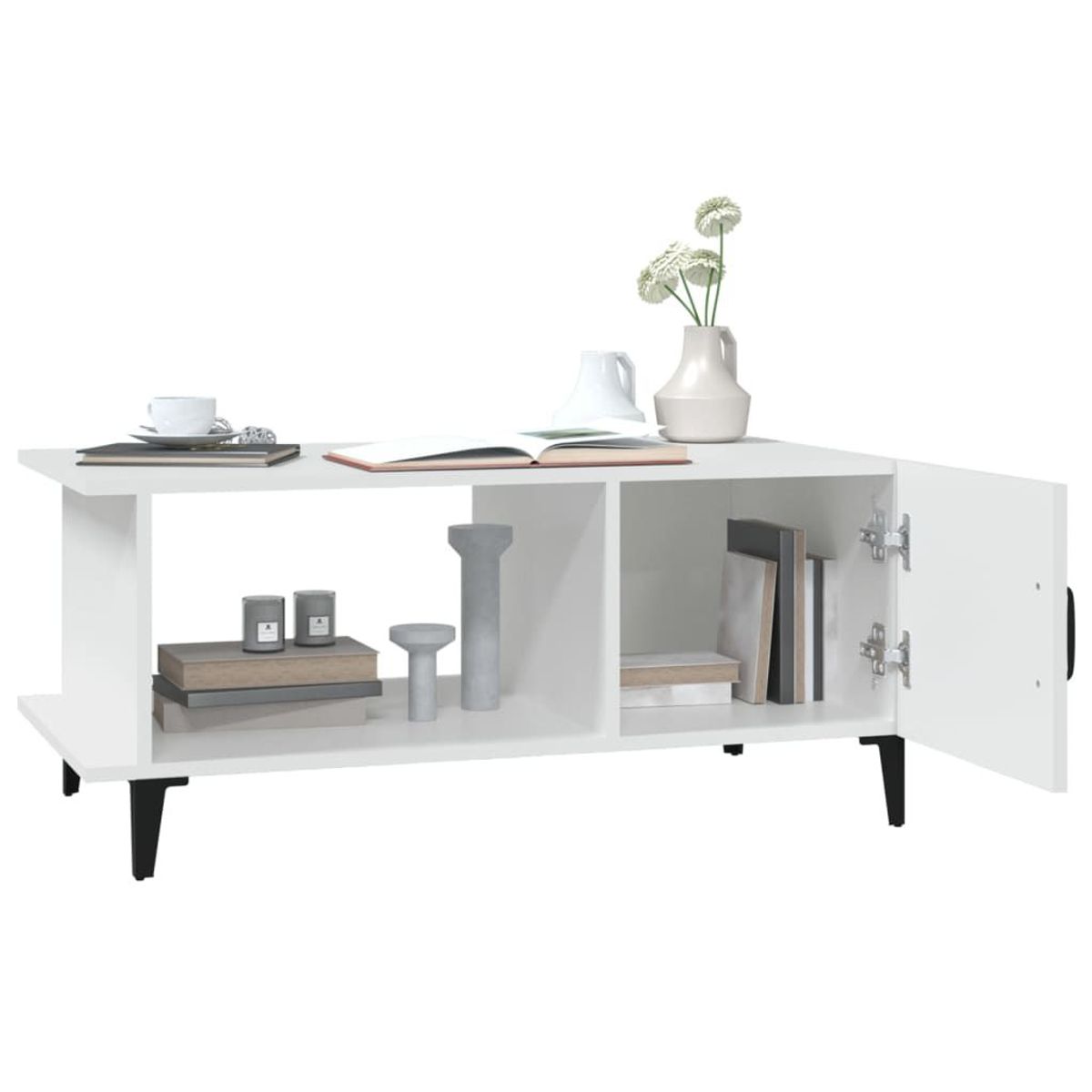 TU MESITA - Mesa de centro Moderna Santy color Blanco TU MESITA