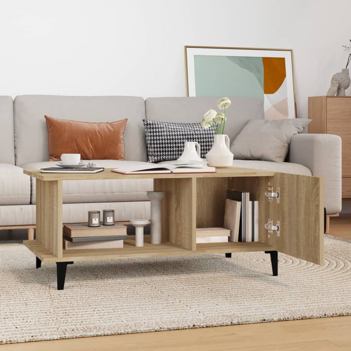 TU MESITA - Mesa de centro Moderna Santy color Duna TU MESITA