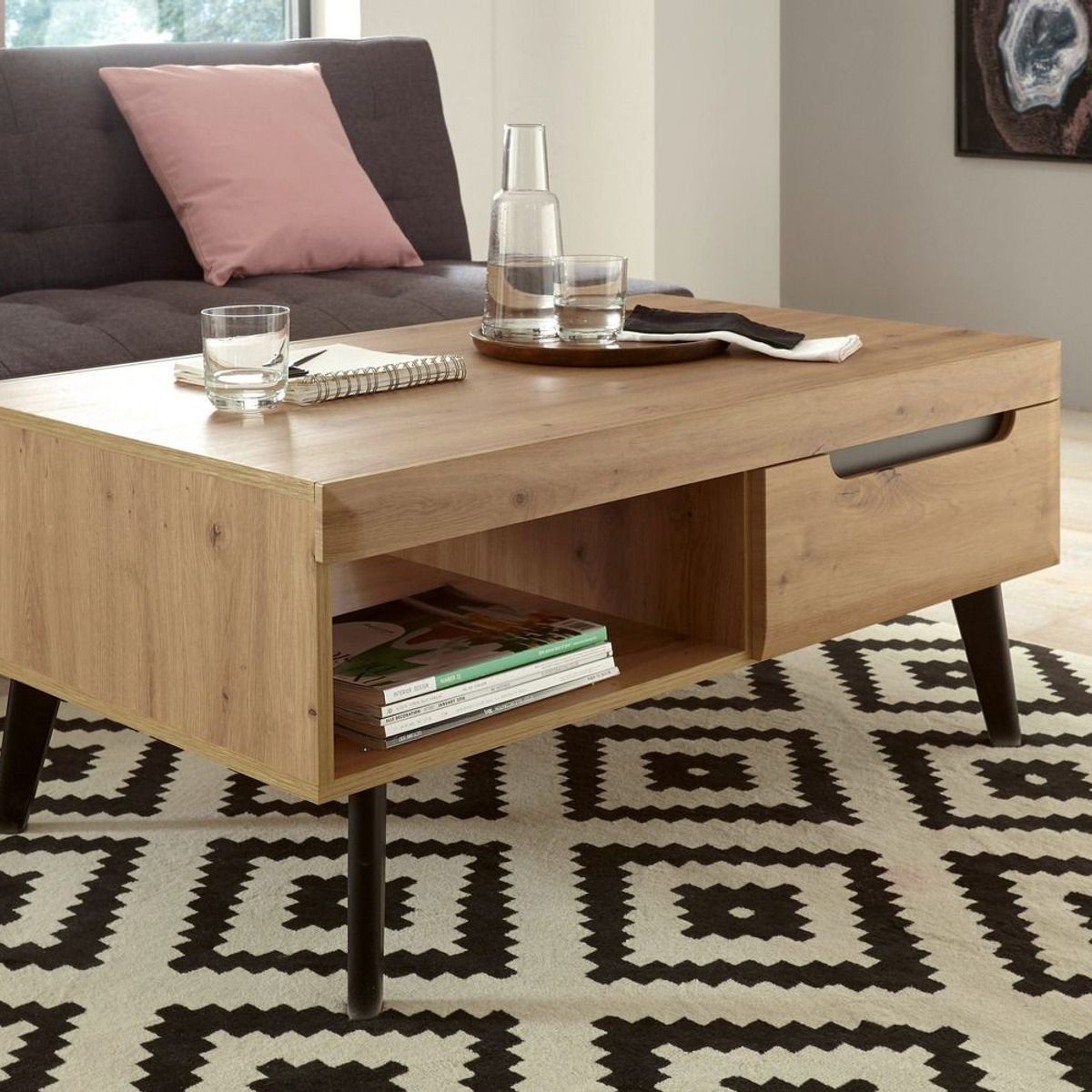 TU MESITA - Mesa de Centro 1 cajón Apolo color Duna TU MESITA