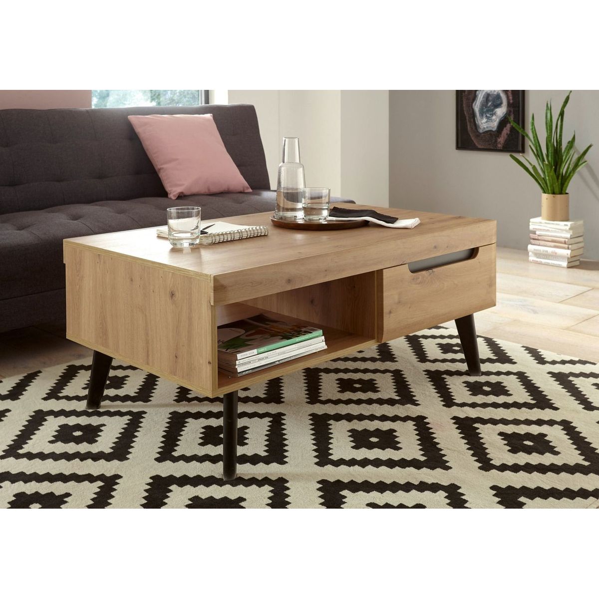 TU MESITA - Mesa de Centro 1 cajón Apolo color Duna TU MESITA