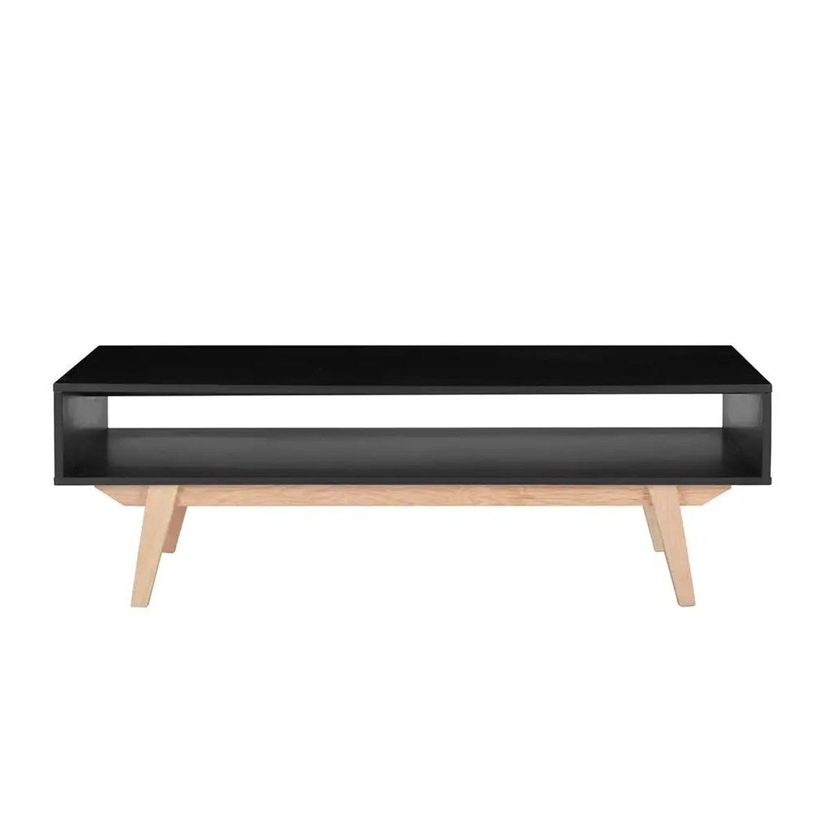 TU MESITA - Mesa de centro funcional Miley color Negro/Haya TU MESITA