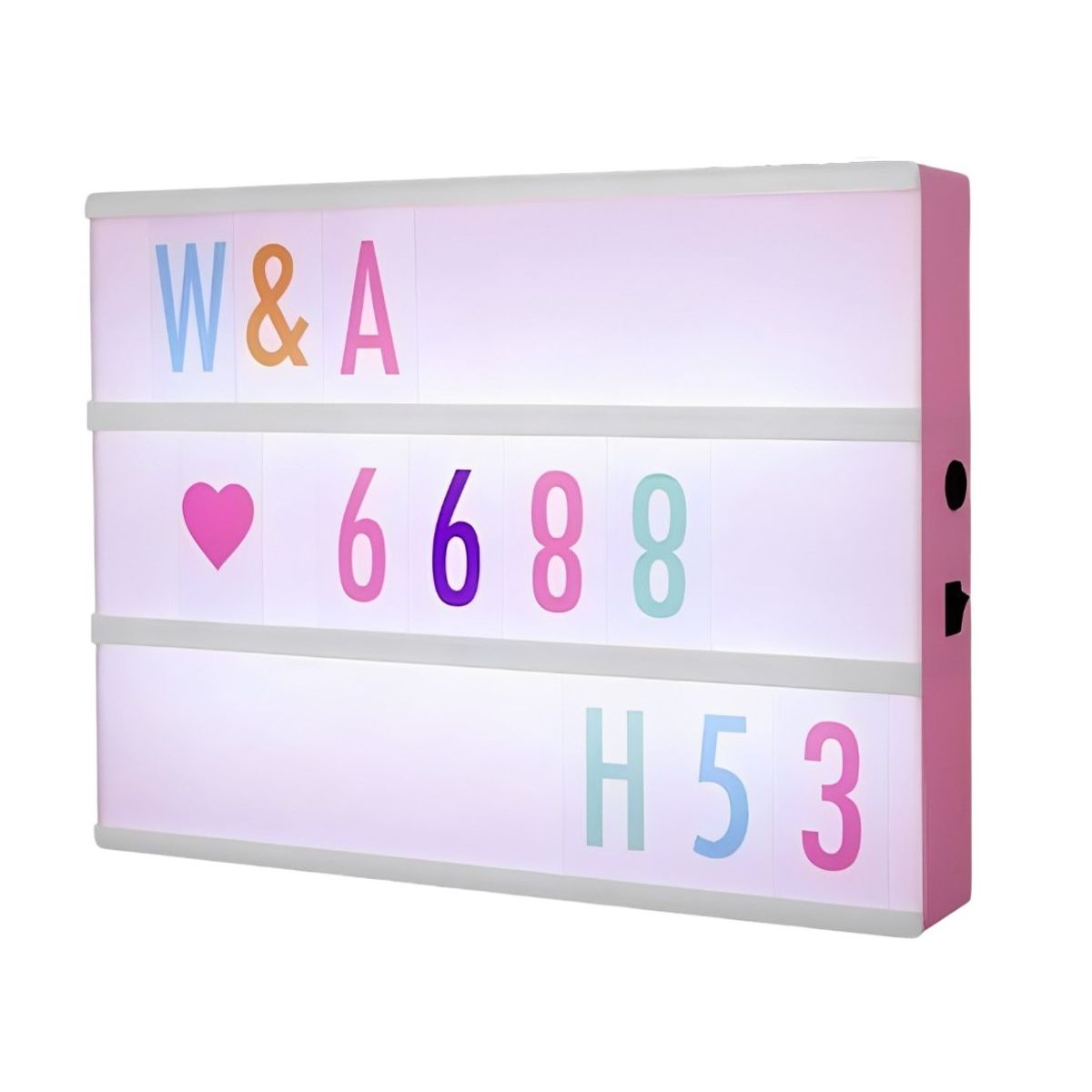 GENERICO - Pizarra Letrero LED Con Letras Intercambiables a Colores - Rosado