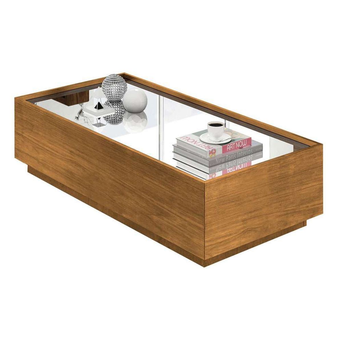 TU MESITA - Moderna Mesa de centro con Espejo Atenea color Duna TU MESITA