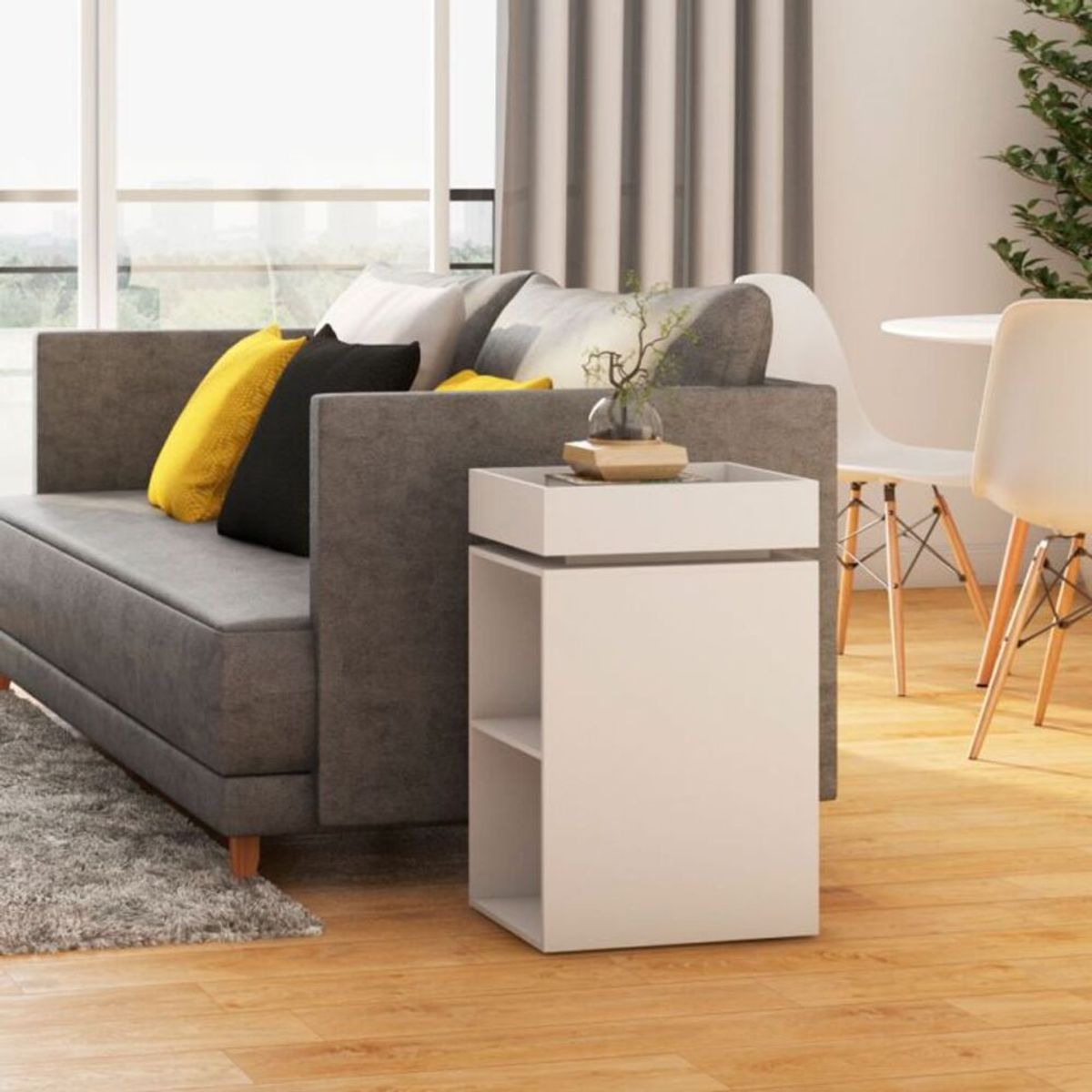 TU MESITA - Mesa Auxiliar multiusos Géminis color Blanco TU MESITA