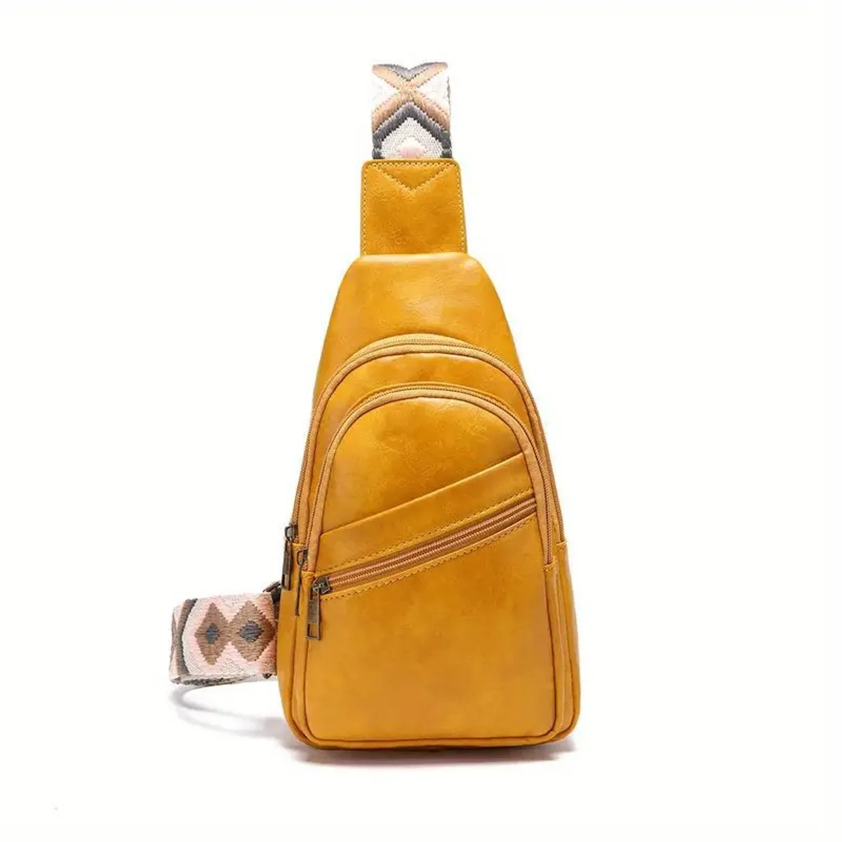 SIIHENRRY - Siihenrry - Mochila cruzada de Cuero Vegano PG-806-PU-YLW Amarillo