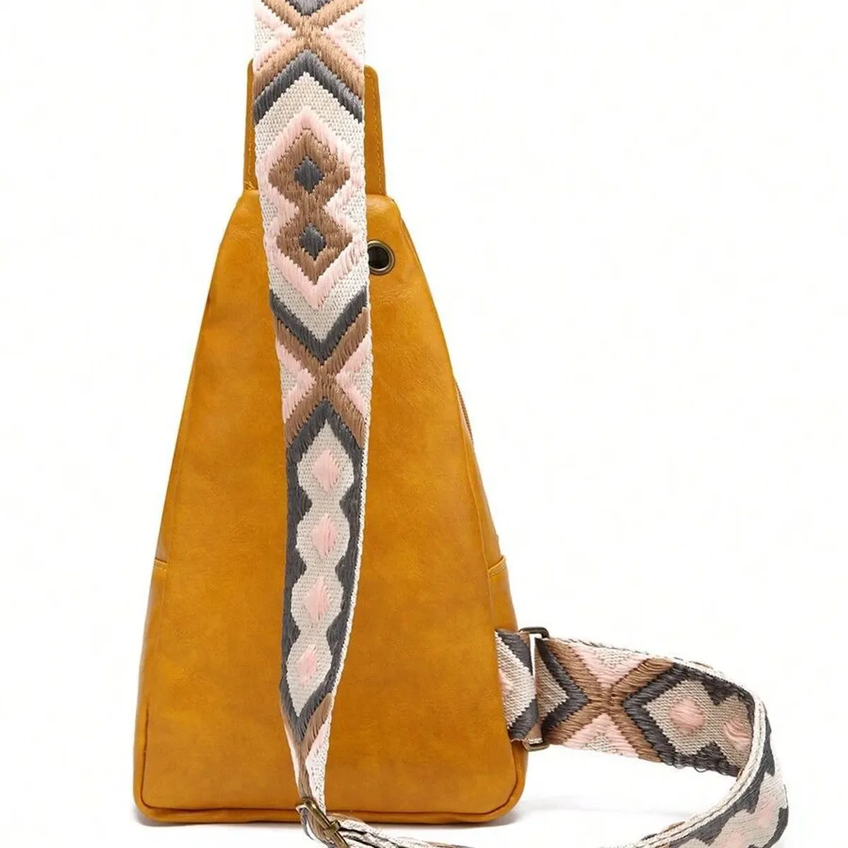 SIIHENRRY - Siihenrry - Mochila cruzada de Cuero Vegano PG-806-PU-YLW Amarillo