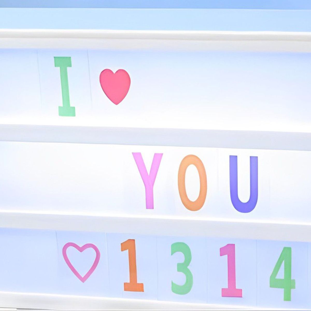 GENERICO - Pizarra Letrero LED Con Letras Intercambiables a Colores - Celeste