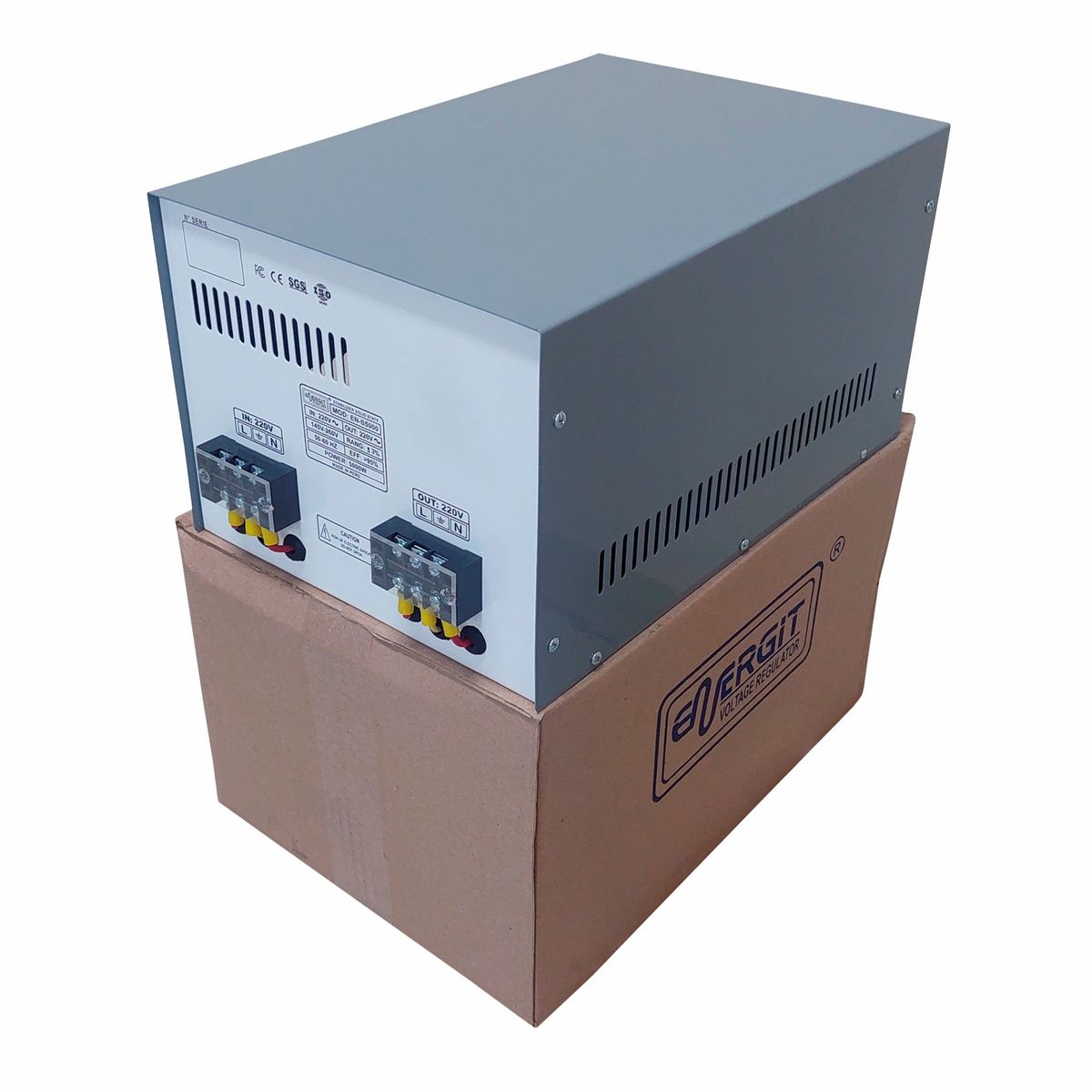 ENERGIT - ESTABILIZADOR SOLIDO 5000W 5KVA 220V DIGITAL - ENERGIT