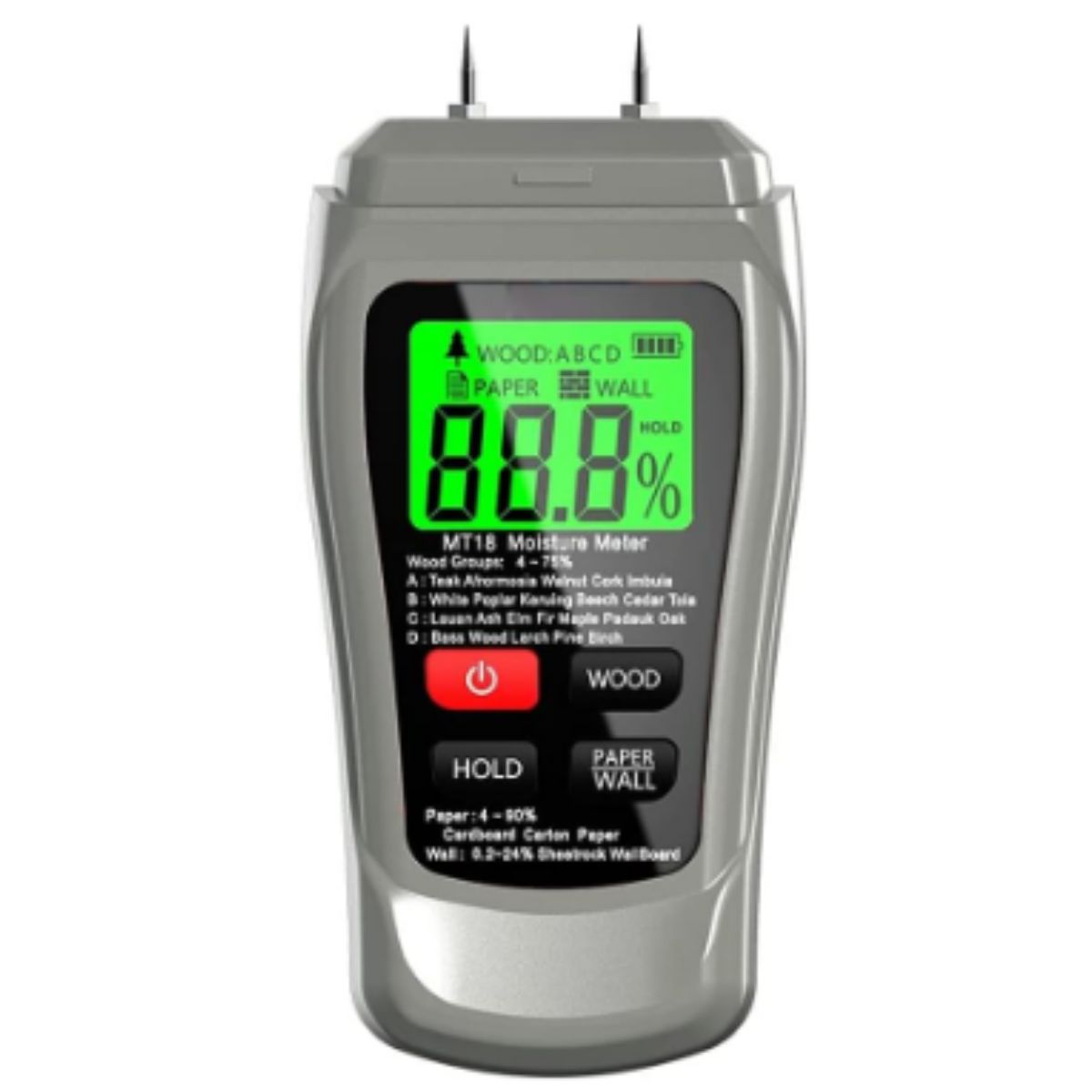 GENERICO - Higrómetro Medidor de Humedad Digital para Madera Concreto Drywall