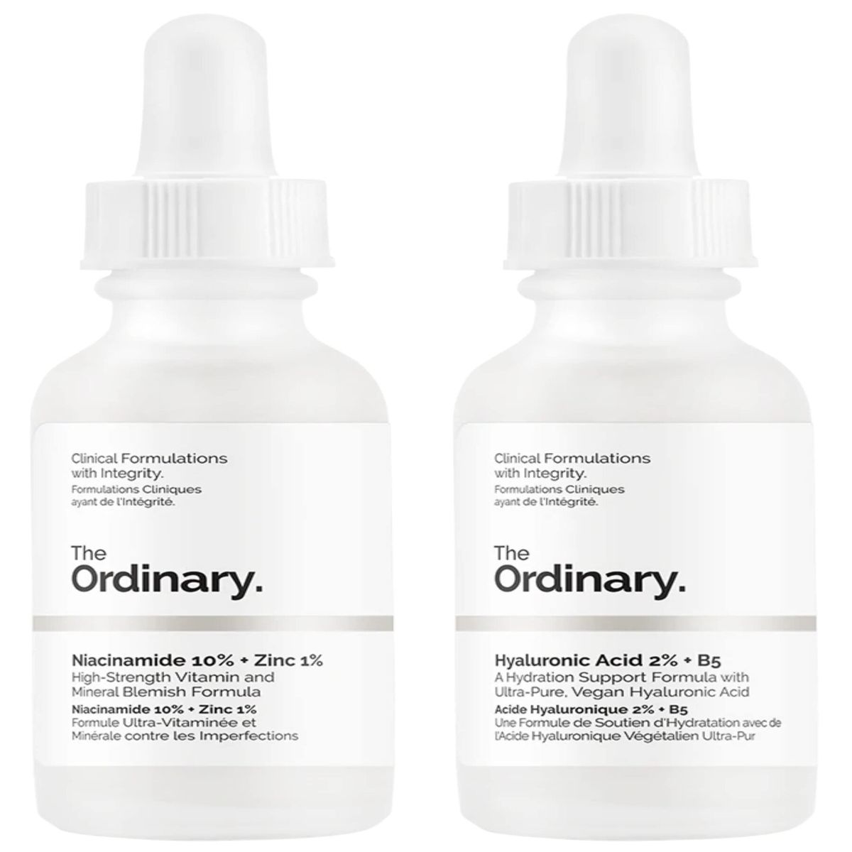 THE ORDINARY - Pack Niacinamida 10% Zinc 1% y Acido Hialuronico 2% - The Ordinary