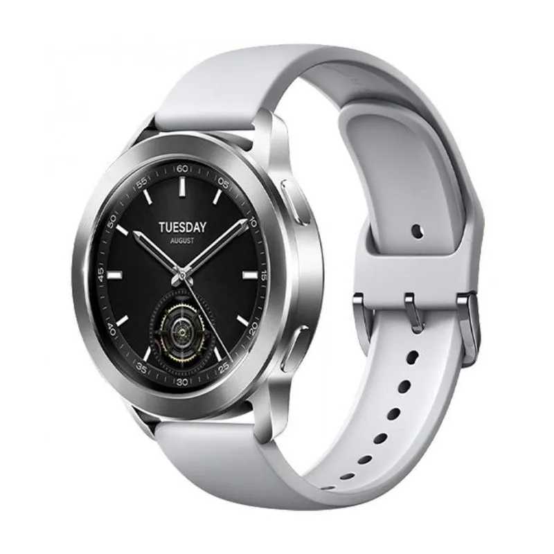 XIAOMI - Reloj Xiaomi Watch S3 GPS AMOLED FULL LLAMADAS - PLATEADO.